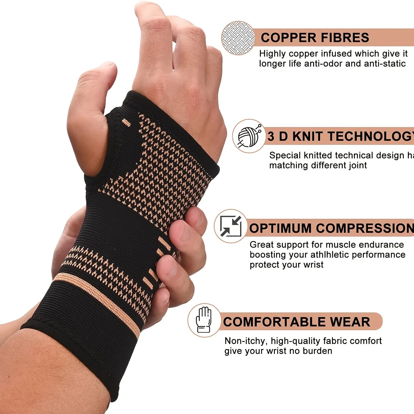New 1Pcs Copper Fiberst Brace Wrap
